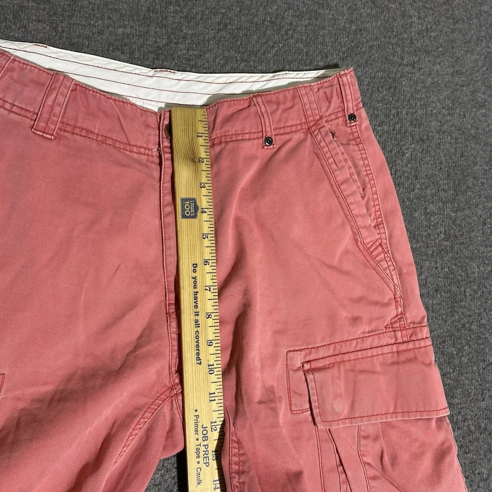 Polo Ralph Lauren Cargo Shorts Men 33 Salmon Pink Cotton Utility Preppy Stencil